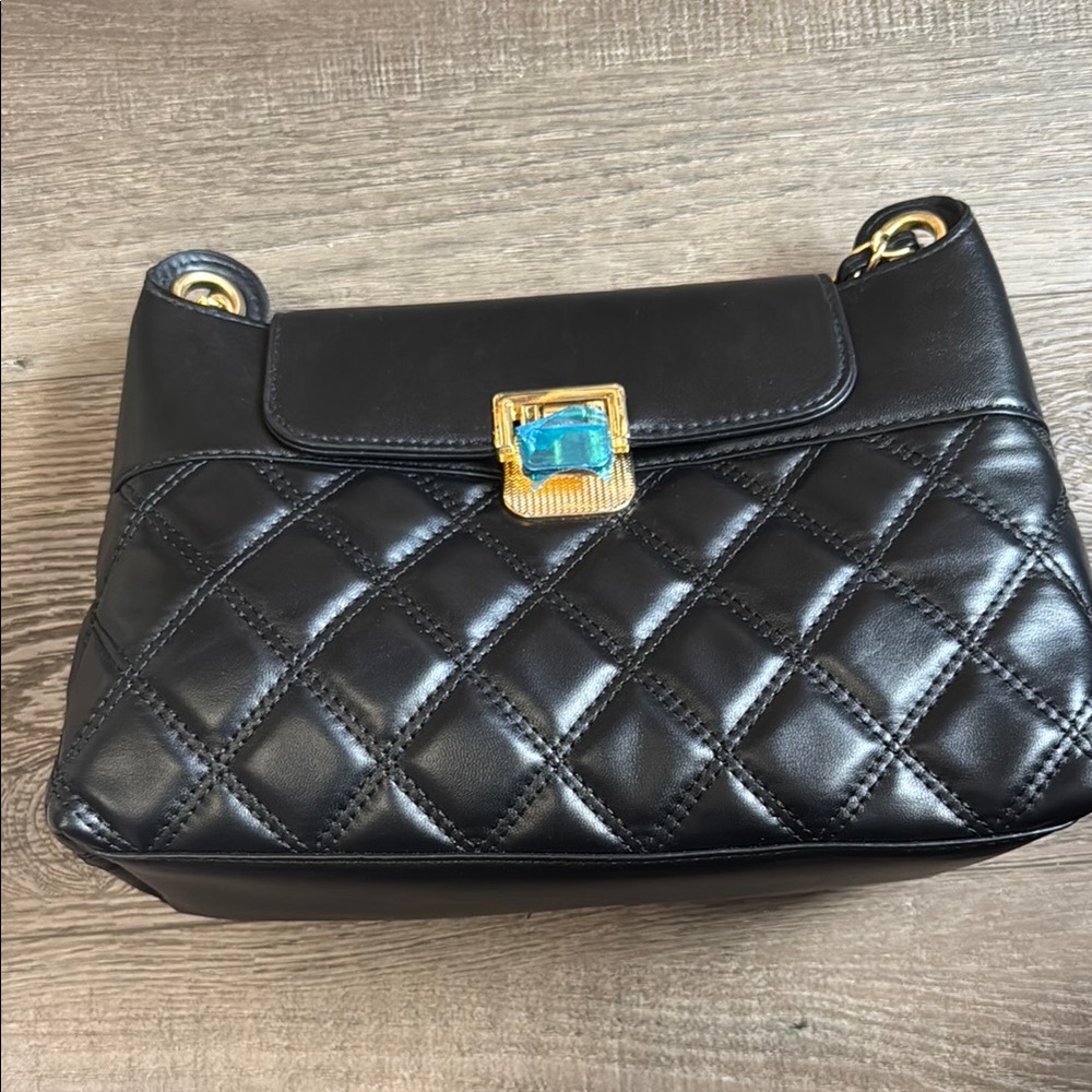 Elegant Black Quilted Leather Bag- brand new!!!